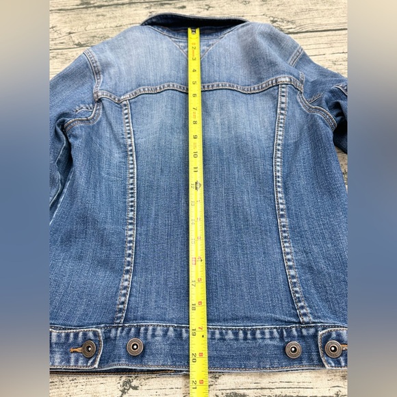 Women's Tommy Hilfiger Denim Button-up Jacket, Blue Size Small - Picture 10 of 13